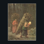 Postal Mujeres campesinas con Brushwood, c.1858<br><div class="desc">Mujeres campesinas con Brushwood,  c.1858 | por Jean-Francois Millet | Ubicación del arte: Hermitage,  San Petersburgo,  Rusia | Artista francés | Número de colección de imágenes: BAL167047</div>