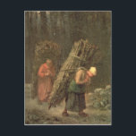 Postal Mujeres campesinas con Brushwood, c.1858<br><div class="desc">Mujeres campesinas con Brushwood,  c.1858 | por Jean-Francois Millet | Ubicación del arte: Hermitage,  San Petersburgo,  Rusia | Artista francés | Número de colección de imágenes: BAL167047</div>