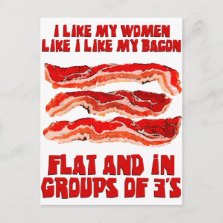 Postal Mujeres como Bacon