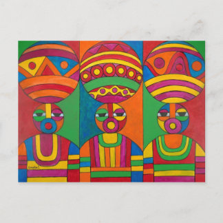 Postal Mujeres con Calabazas II