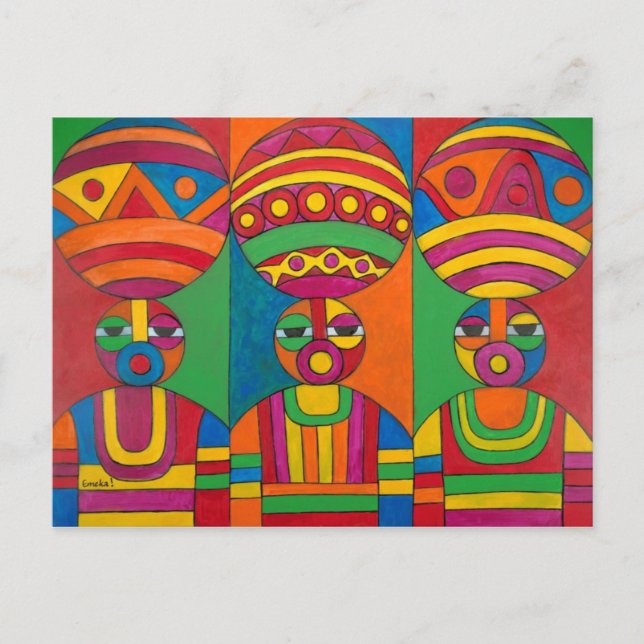 Postal Mujeres con Calabazas II (Anverso)