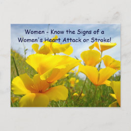 Postal Mujeres conocen signos de ataques cardíacos y derr