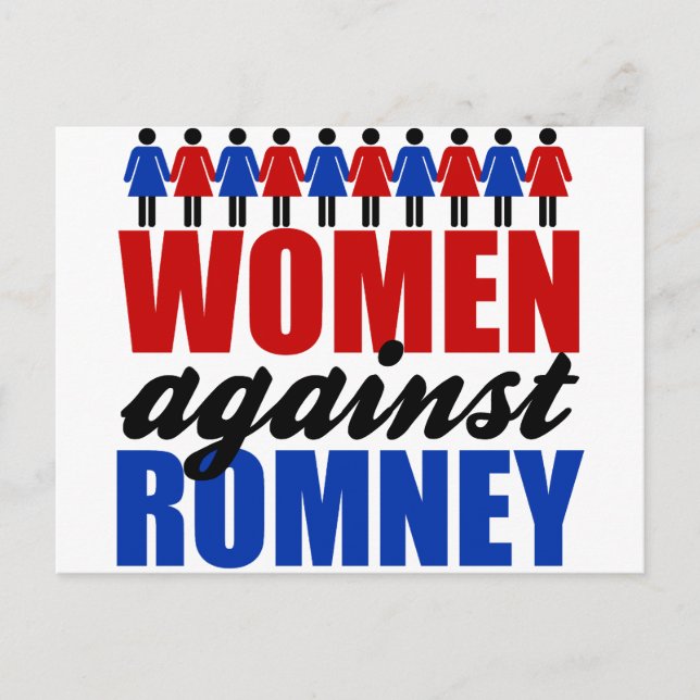 Postal Mujeres contra Romney (Anverso)