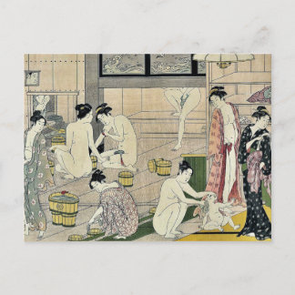 Postal Mujeres de baño en un barco por Torii, Kiyonaga Uk
