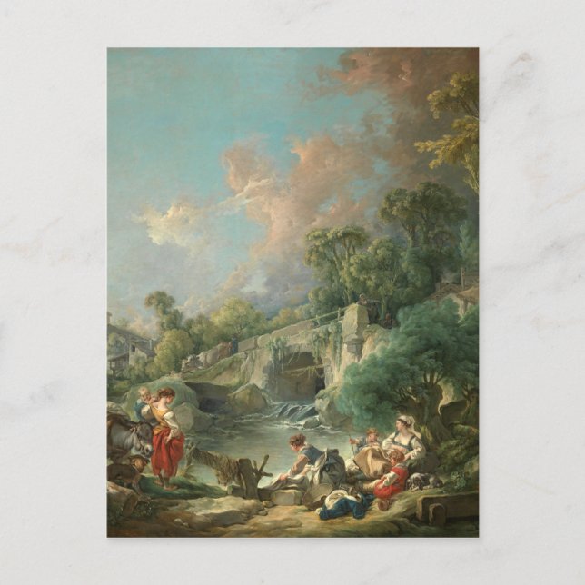 Postal Mujeres de guerra - François Boucher (Anverso)