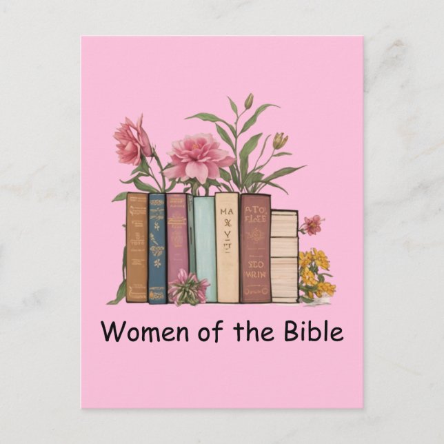 Postal Mujeres Del Libro Floral De La Biblia (Anverso)