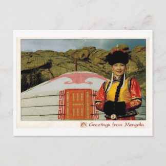 Postal Mujeres disfrazadas de Mongolia
