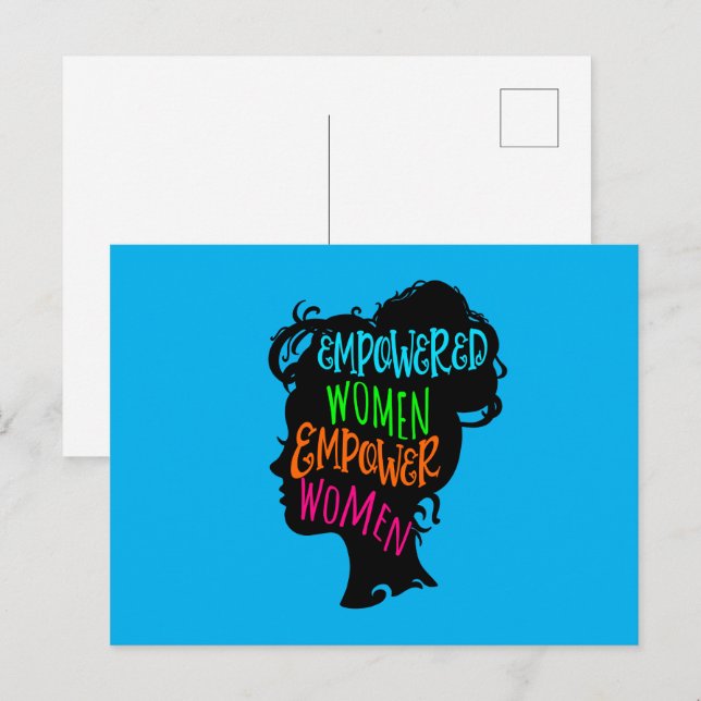 Postal Mujeres empoderadas empoderan a las mujeres (Anverso / Reverso)