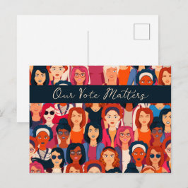 Postal Mujeres Empoderadas Votan 