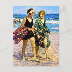 Postal Mujeres en el mar Edward Henry Potthast