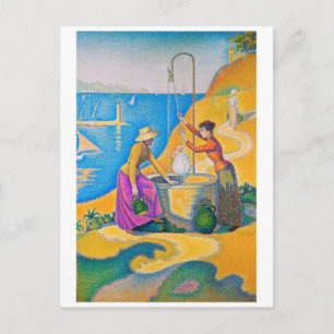 Postal Mujeres en el pozo, Signac