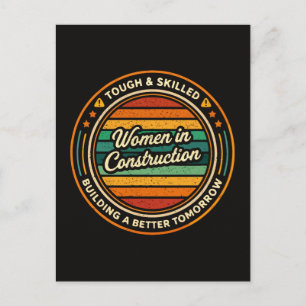 Postal Mujeres en la Construcción Duras y Capacitadas