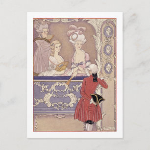 Postal Mujeres en una caja de teatro, ilustracion de 'Les