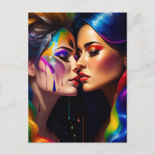 Postal Mujeres enamoradas