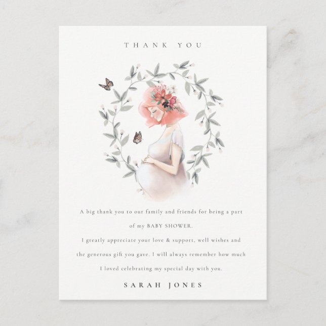 Postal Mujeres esperanzadas follan en Baby Shower gracias (Anverso)