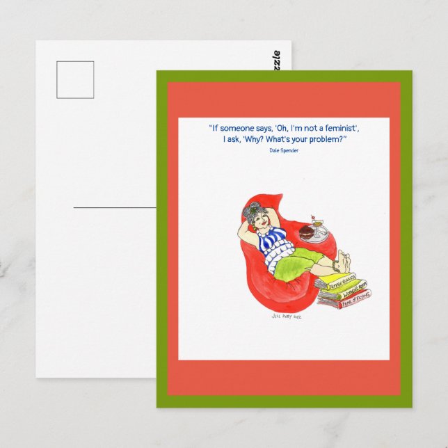 Postal Mujeres Fuertes 'Feminista' (Anverso / Reverso)