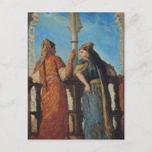Postal Mujeres judías en el Balcón, Argel, 1849