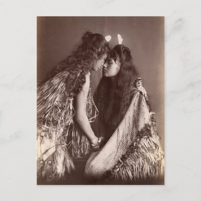 Postal Mujeres maoríes de Nueva Zelandia (Anverso)