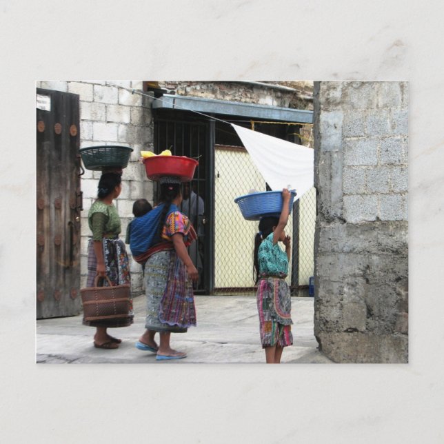 Postal Mujeres mayas, Antigua, Guatemala (Anverso)