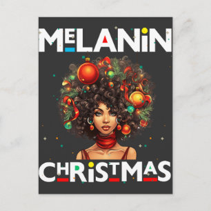 Postal Mujeres negras Navidades melanin sista Xmas Sistas