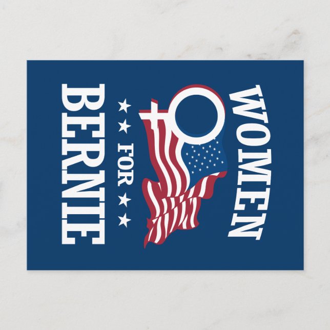 POSTAL MUJERES POR BERNIE SANDERS (Anverso)