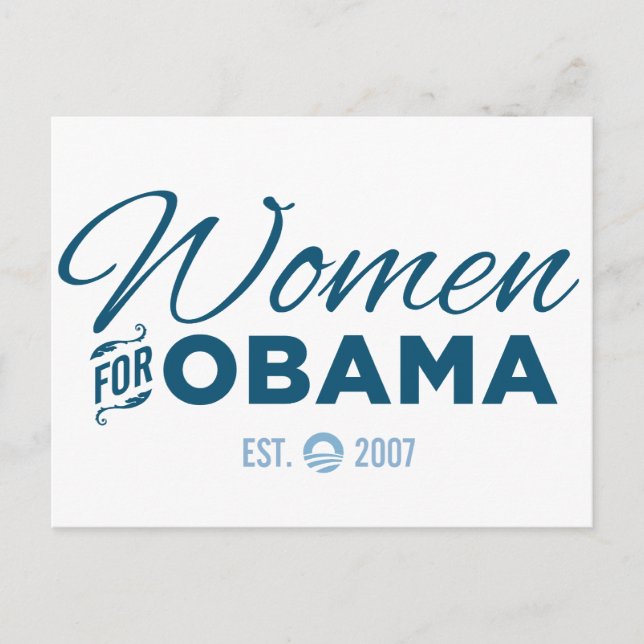 Postal Mujeres por Obama (Anverso)