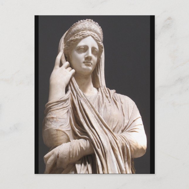 Postal Mujeres romanas imperiales - estatua (Anverso)