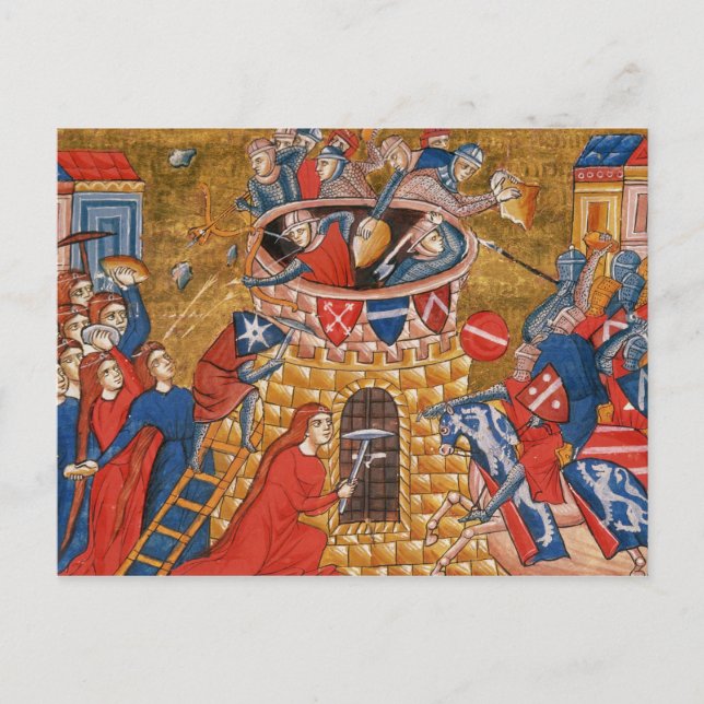 Postal Mujeres scytianas asediando a sus enemigos (Anverso)