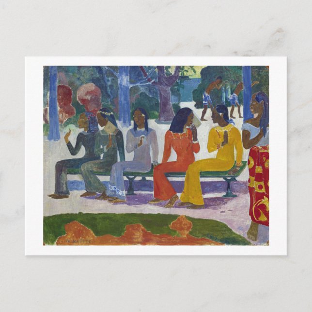 Postal Mujeres tahitianas, Gauguin (Anverso)