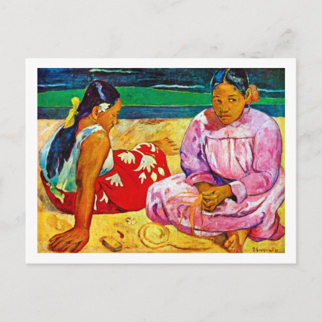 Postal Mujeres tahitianas, Gauguin (Anverso)