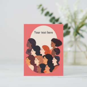 Postal Mujeres unidas y fuertes becas