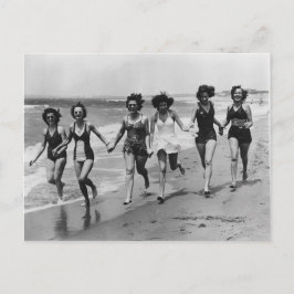 Postal Mujeres ventilares corriendo en la playa