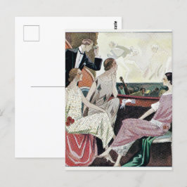 Postal Mujeres ventileras en indumentaria nocturna en 193