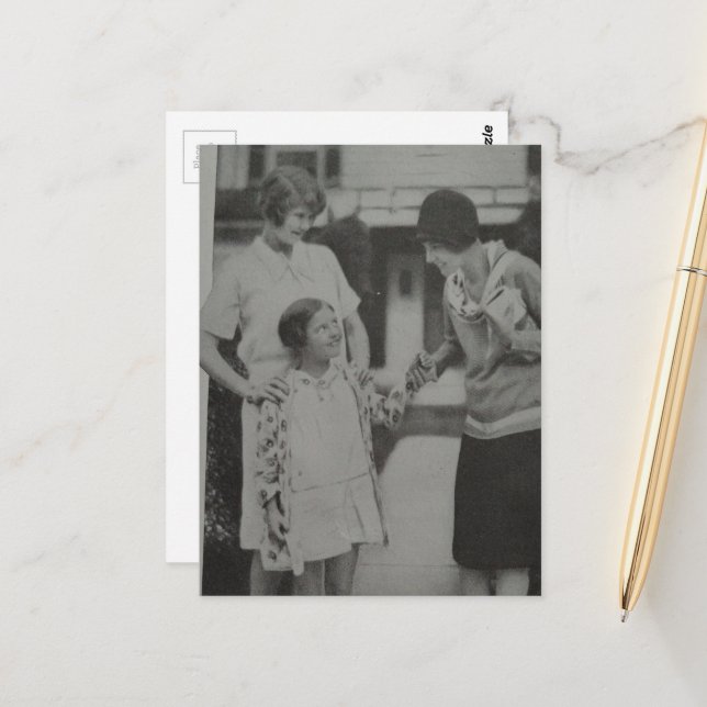 Postal Mujeres y una niña vintage (Anverso/Reverso In Situ)