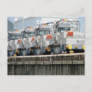 Postal "Mulas" eléctricas, Pedro Miguel Locks, Canal de P