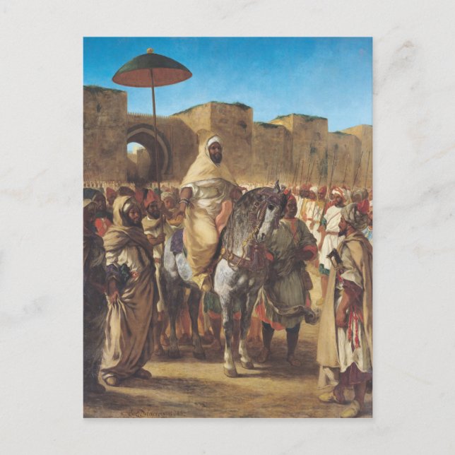 Postal Muley Abd-ar-Rhaman , El Sultán de Marruecos (Anverso)