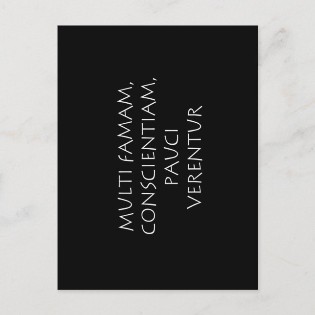 Postal Multi famam conscientiam pauci verentur (Anverso)