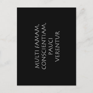 Postal Multifamam conscience pauci verentur