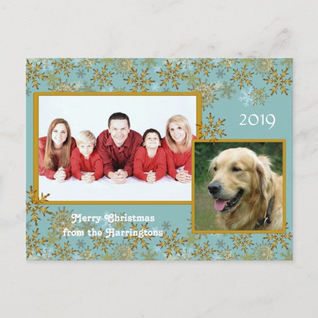 Postal multifoto de Navidades familiares (Anverso)