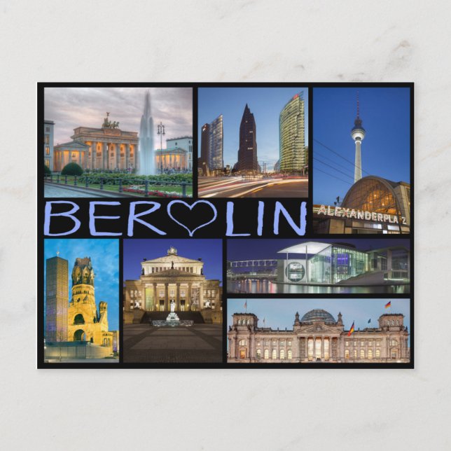Postal multiimagen de Berlín (Anverso)