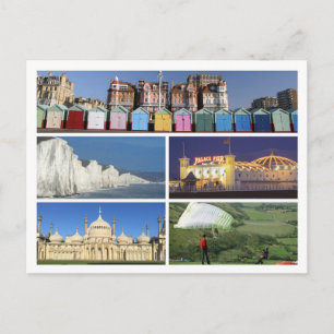 Postal Multiimagen de Brighton y Hove