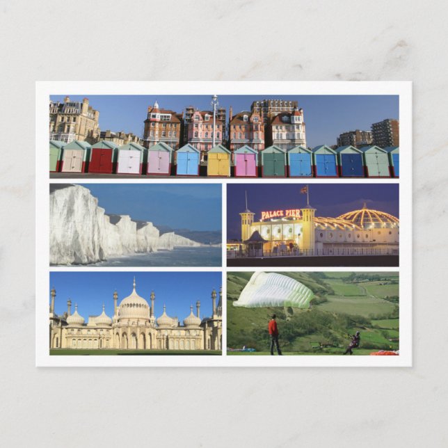 Postal Multiimagen de Brighton y Hove (Anverso)