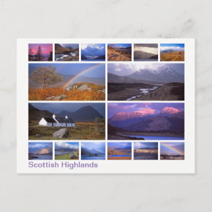 Postal Multiimagen de Escocia Highlands