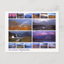 Postal Multiimagen de Escocia Highlands
