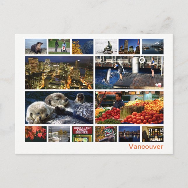 Postal Multiimagen de Vancouver 2 (Anverso)