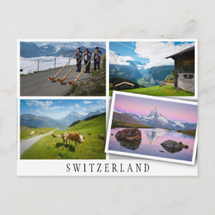 Postal Múltiples paisajes en Suiza
