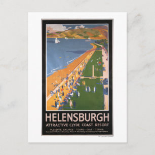 Postal Multitud a lo largo del Poster Clyde Coast Beach R