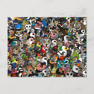 Postal Multitud Birdorable