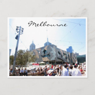 Postal multitud cuadrada alimentada por melbourne