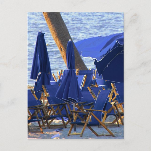 Postal Multitud en la playa de Leslie Peppers (Anverso)